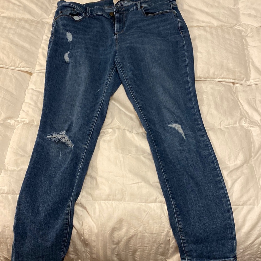 Loft denim ankle pants